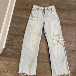 Garage Wide Leg Distressed Women's Jeans